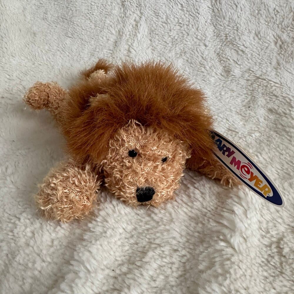Mary Meyer Lion Flat Beanbag 8” Plush Tags Stuffed Animal